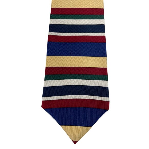Evan Picone Multicolor Stripes 100% Silk Mens Tie Necktie - Picture 1 of 6